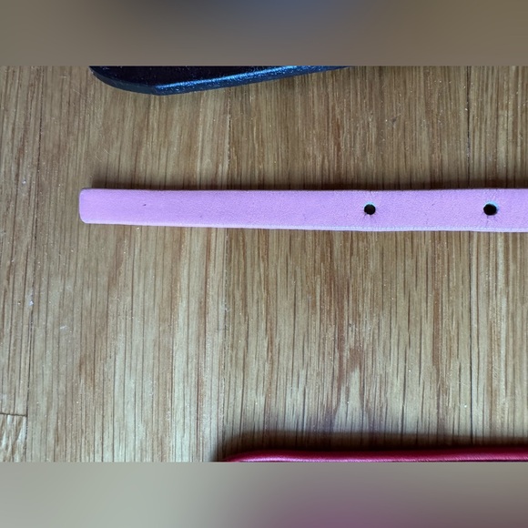 Lot of 5 women’s belts size Small — all leather! Pink, faux snake etc - Picture 9 of 16